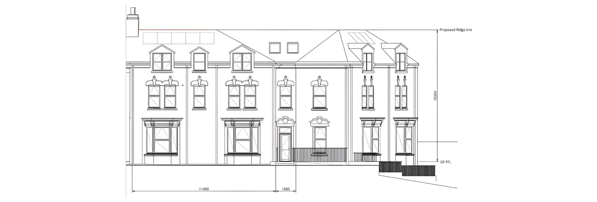 Sketch of a project under development at 22-24 Fosse Road, Leicester
